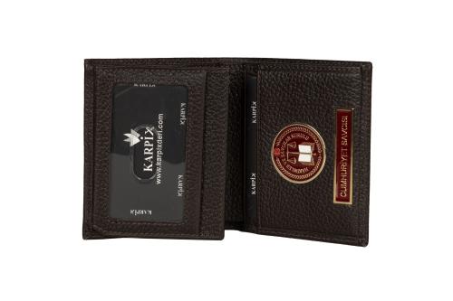 Cumhuriyet Savcısı Logolu Deri Cüzdan 4428 Kahve - Karpix Deri Ürünler