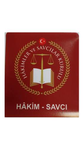 Hakim -Savcı ARAÇ STCİKER Bordo Renk - Karpix Deri Ürünleri
