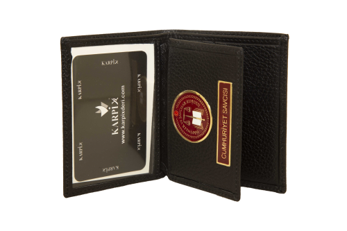 Cumhuriyet Savcısı Kırmızı Logolu Deri Cüzdan